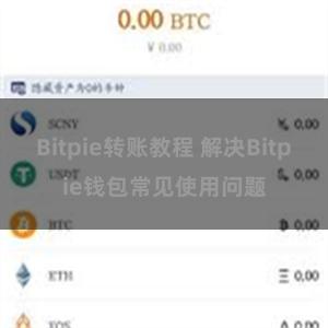 Bitpie转账教程 解决Bitpie钱包常见使用问题