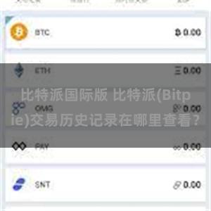 比特派国际版 比特派(Bitpie)交易历史记录在哪里查看？