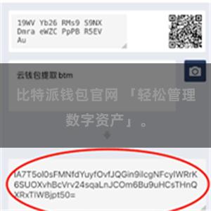 比特派钱包官网 「轻松管理数字资产」。